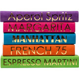 Mixology Stack of Books, Bold Colors-Accessories-High Fashion Home