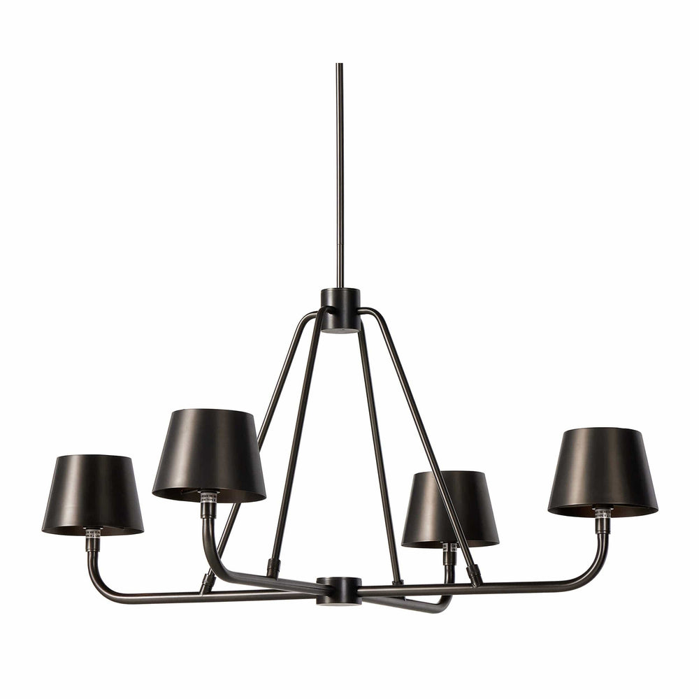 Dudley Chandelier, Dark Antique Iron-Lighting-High Fashion Home