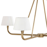 Dudley Chandelier, White/Aged Brass-Lighting-High Fashion Home