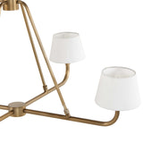 Dudley Chandelier, White/Aged Brass-Lighting-High Fashion Home