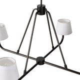 Dudley Chandelier, White/Dark Antique Iron-Lighting-High Fashion Home