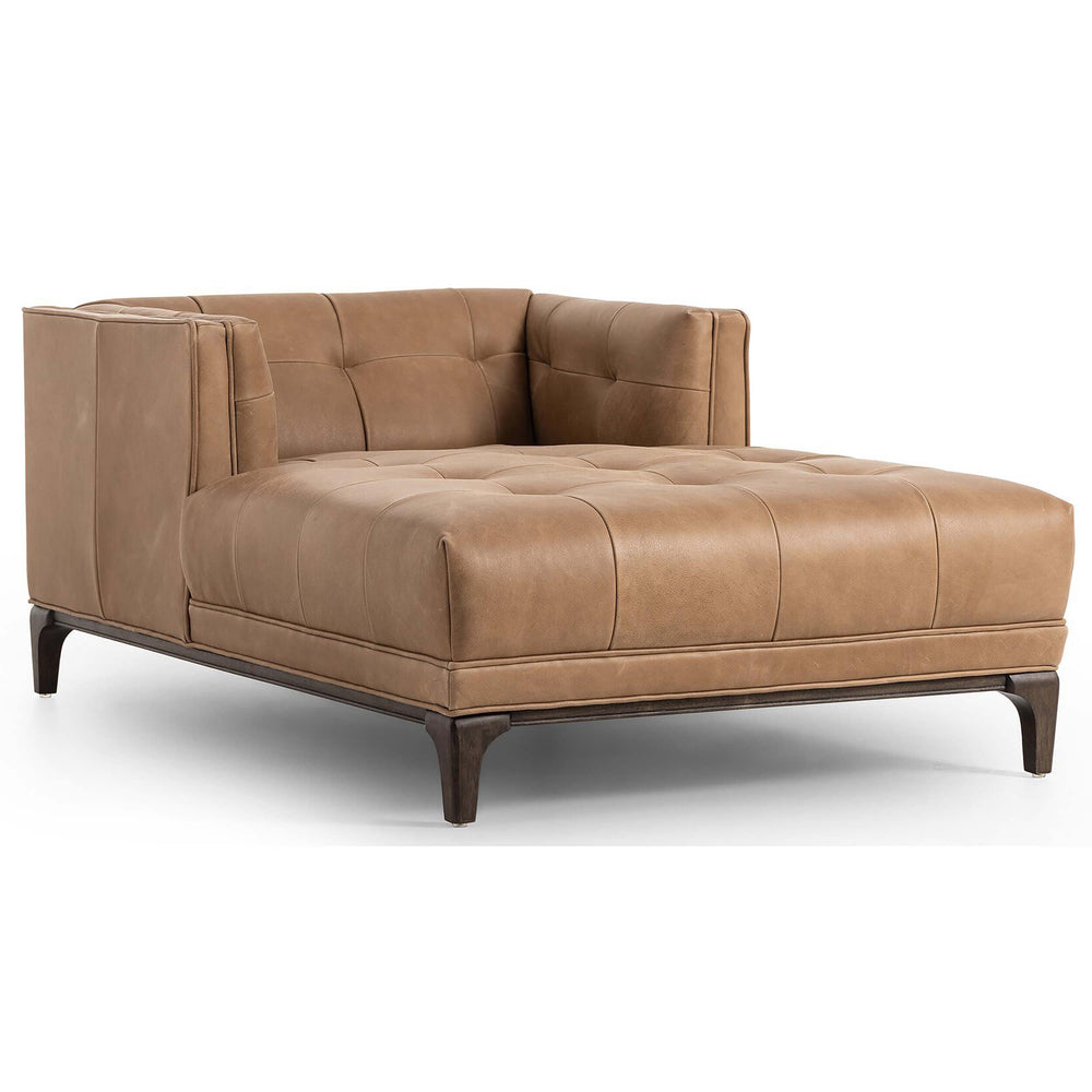 Dylan Leather Chaise, Palermo Drift-Furniture - Chairs-High Fashion Home