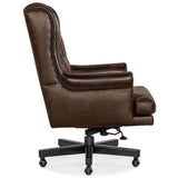 Charleston Leather Executive Swivel Tilt Chair, Old Saddle Cocoa-Furniture - Office-High Fashion Home