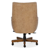 Kent Executive Swivel Tilt Leather Chair, Venerando Bisque-Furniture - Chairs-High Fashion Home