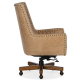 Kent Executive Swivel Tilt Leather Chair, Venerando Bisque-Furniture - Chairs-High Fashion Home