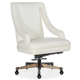 Meira Executive Swivel Tilt Leather Chair, Rogue Lace-Furniture - Chairs-High Fashion Home