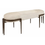 Marella Hair On Hide Bench-Furniture - Benches-High Fashion Home