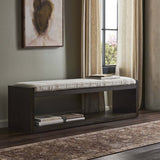 Edmon Bench, Sheffield Ivory-Furniture - Benches-High Fashion Home