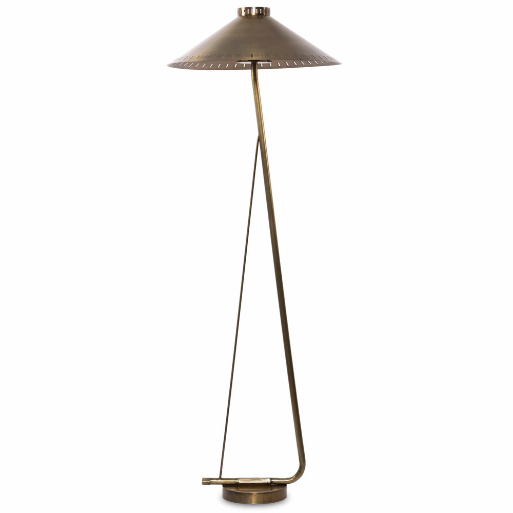 Egon Floor Lamp, Antique Brass-Lighting-High Fashion Home