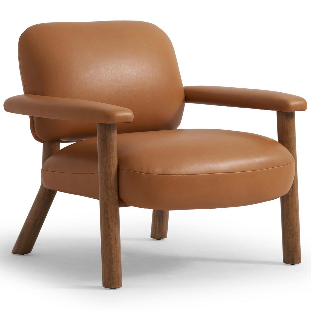 Eisley Leather Chair, Trevino Camel-Furniture - Chairs-High Fashion Home