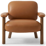 Eisley Leather Chair, Trevino Camel-Furniture - Chairs-High Fashion Home