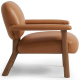 Eisley Leather Chair, Trevino Camel-Furniture - Chairs-High Fashion Home