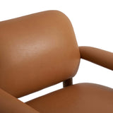 Eisley Leather Chair, Trevino Camel-Furniture - Chairs-High Fashion Home