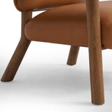 Eisley Leather Chair, Trevino Camel-Furniture - Chairs-High Fashion Home