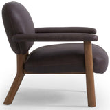 Eisley Leather Chair, Tumble Waxed Slate-Furniture - Chairs-High Fashion Home