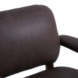 Eisley Leather Chair, Tumble Waxed Slate-Furniture - Chairs-High Fashion Home