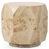 Elena End Table, Light Burl-Furniture - Accent Tables-High Fashion Home