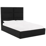 Eliana Bed, Black-Furniture - Bedroom-High Fashion Home