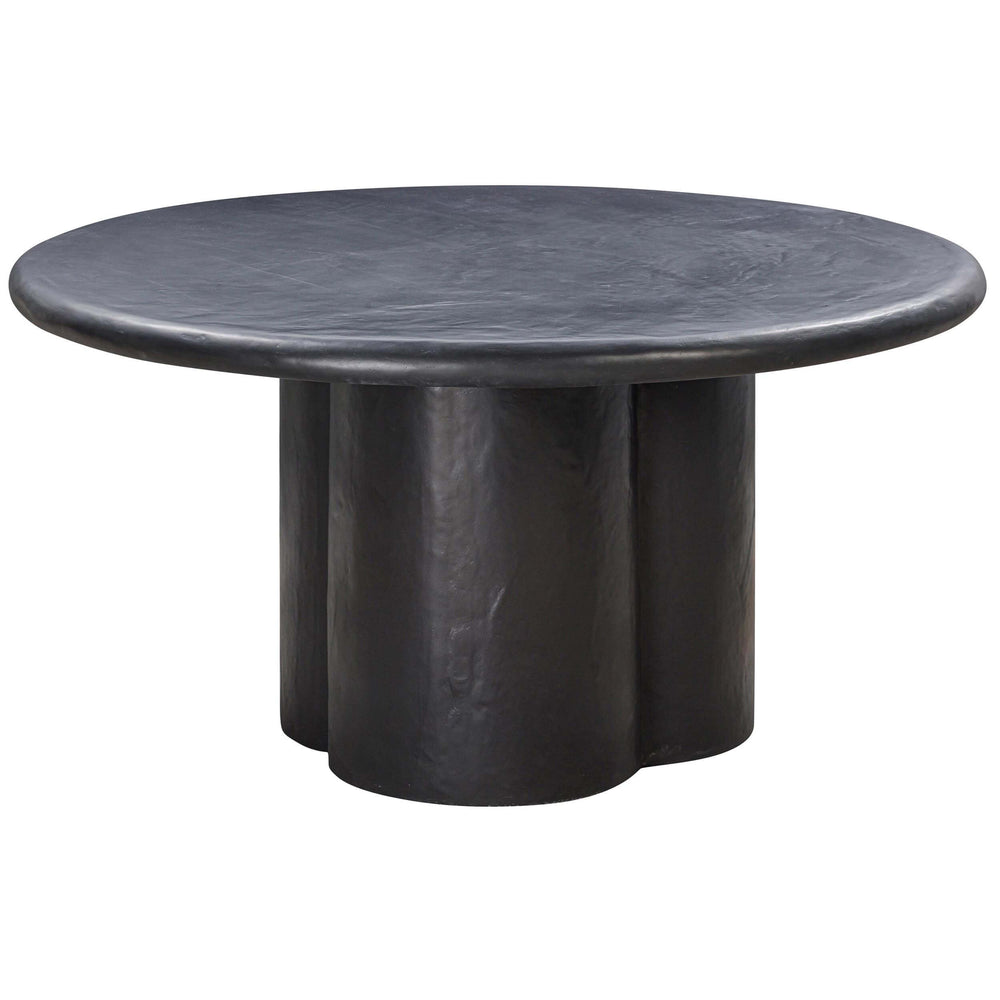 Elika Round Dining Table, Black-Furniture - Dining-High Fashion Home