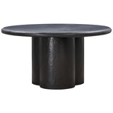 Elika Round Dining Table, Black-Furniture - Dining-High Fashion Home