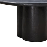 Elika Round Dining Table, Black-Furniture - Dining-High Fashion Home