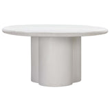 Elika Round Dining Table, White-Furniture - Dining-High Fashion Home