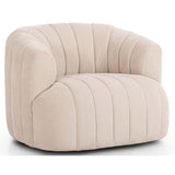 Elliana Swivel Chair, Blamont Cream-Furniture - Chairs-High Fashion Home