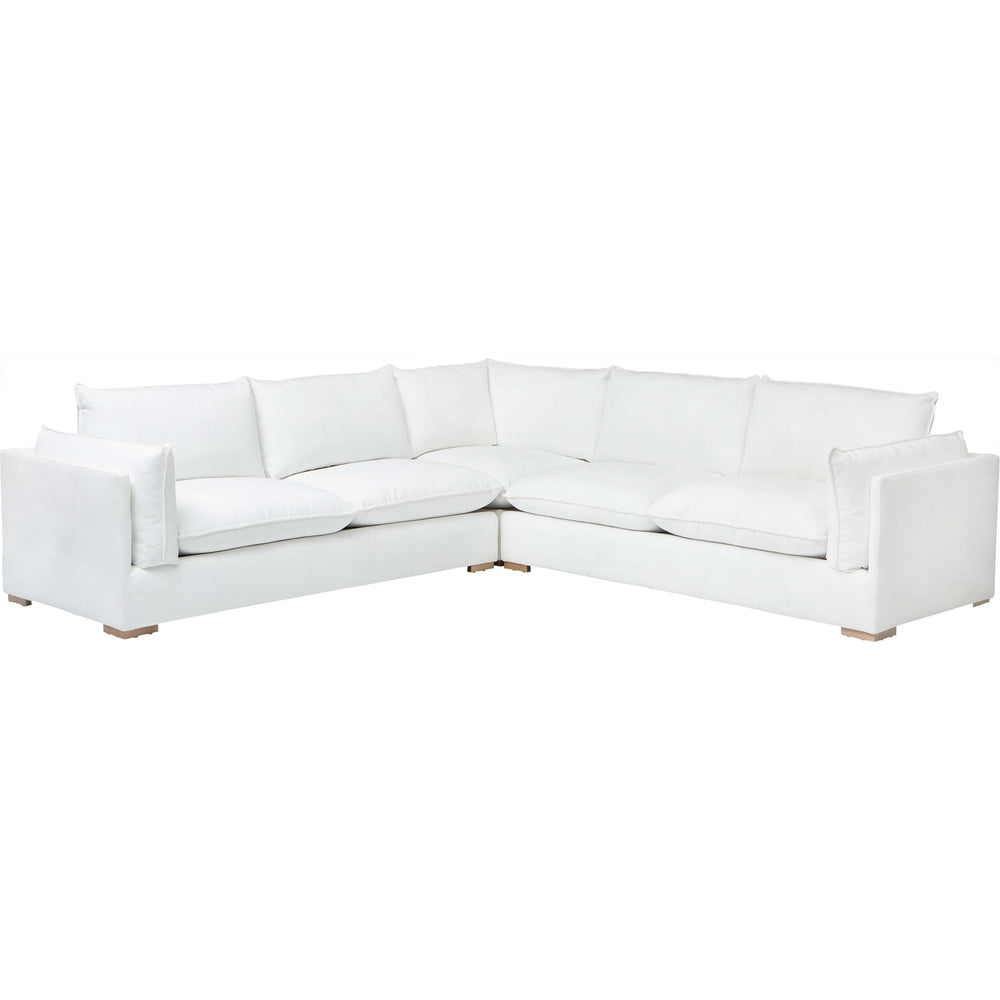 Elton 3 Piece Sectional, Romo White-Furniture - Sofas-High Fashion Home