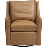 Embry Leather Swivel Chair, Landry Fawn-Furniture - Chairs-High Fashion Home