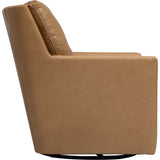 Embry Leather Swivel Chair, Landry Fawn-Furniture - Chairs-High Fashion Home