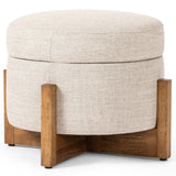 Esben 25" Storage Ottoman, Alcala Wheat-Furniture - Chairs-High Fashion Home