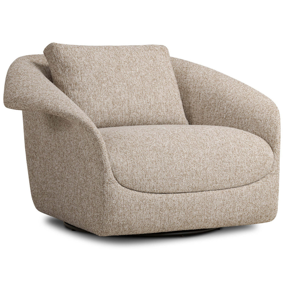 Ezra Swivel Chair, Yuma Dove-Furniture - Chairs-High Fashion Home