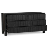 Ezri 6 Drawer Dresser, Carved Black