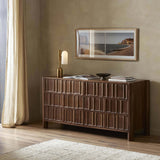 Ezri 6 Drawer Dresser, Cocoa-Furniture - Bedroom-High Fashion Home