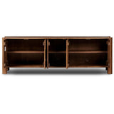 Ezri Media Console, Cocoa-Furniture - Storage-High Fashion Home