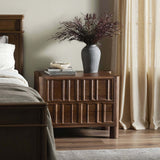 Ezri Nightstand, Cocoa-Furniture - Bedroom-High Fashion Home