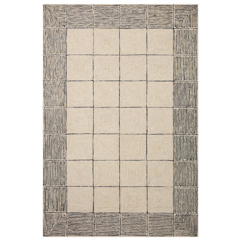 Chris Loves Julia x Loloi Rug Francis FRA-02, Cream/Black-Rugs1-High Fashion Home