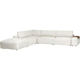 Farley Sectional w/Ottoman, Nomad Snow-Furniture - Sofas-High Fashion Home