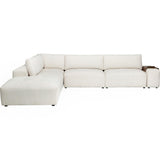 Farley Sectional w/Ottoman, Nomad Snow-Furniture - Sofas-High Fashion Home