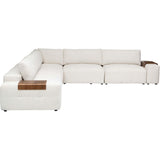 Farley Sectional w/Ottoman, Nomad Snow-Furniture - Sofas-High Fashion Home