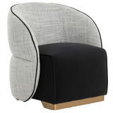 Fatina Chair, Abbington Black/Vera White Pepper-Furniture - Chairs-High Fashion Home