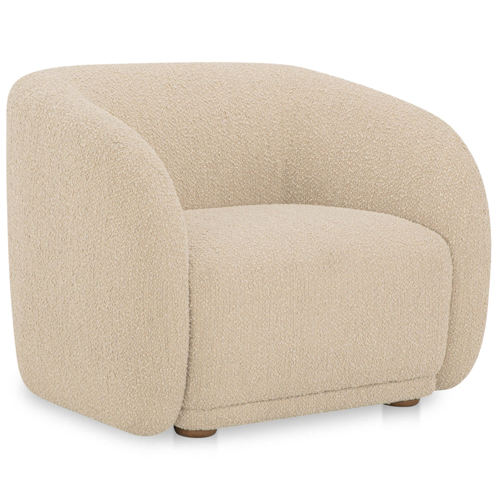 Faye Chair, Beige Boucle-Furniture - Chairs-High Fashion Home