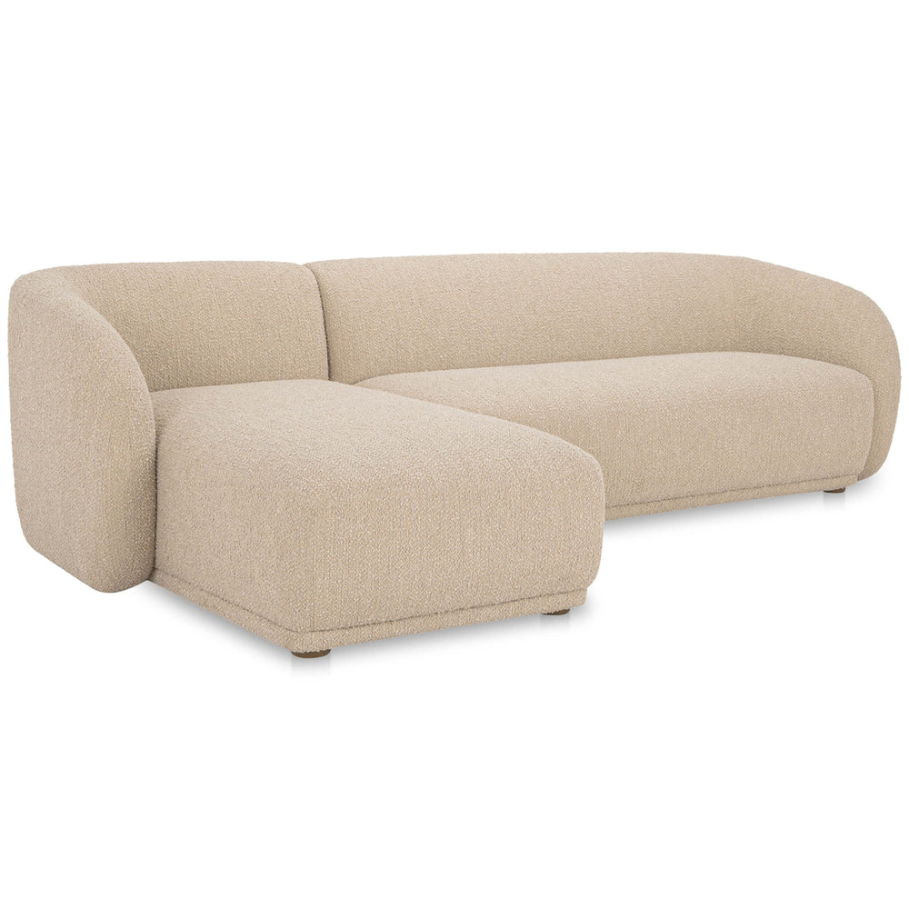 Faye Left Sectional, Beige Boucle