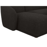 Faye Left Sectional, Black Boucle