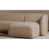 Faye Right Sectional, Beige Boucle-Furniture - Sofas-High Fashion Home