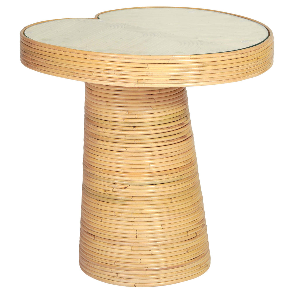 Felicia Lilypad Side Table, Natural-Furniture - Accent Tables-High Fashion Home