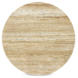 Felix Round Coffee Table, Travertine-Furniture - Accent Tables-High Fashion Home