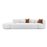 Fickle 3 Piece Chaise Modular Sofa, Grey-Furniture - Sofas-High Fashion Home