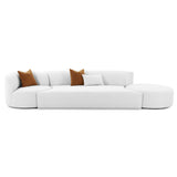 Fickle 3 Piece Chaise Modular Sofa, Grey-Furniture - Sofas-High Fashion Home