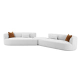 Fickle 3 Piece Modular Sectional, Grey-Furniture - Sofas-High Fashion Home